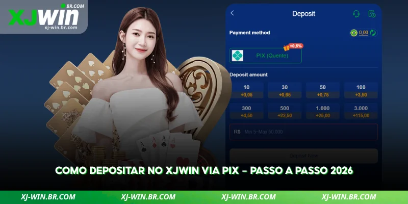 como depositar no xjwin via pix
