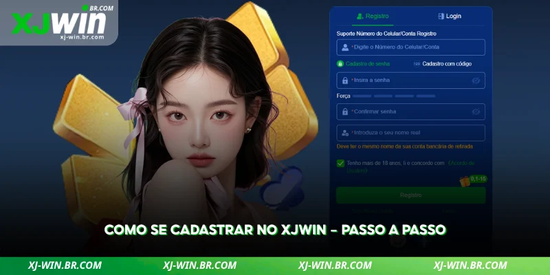 Como se Cadastrar no XJWIN – Conta em 2 Minutos 2026 2 guia completo de cadastro explicado passo a passo