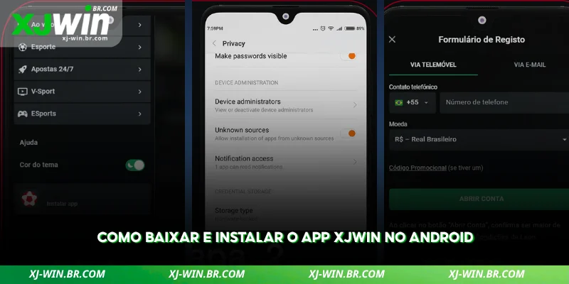 Como Baixar o App XJWIN – iOS e Android 2026 2 veja como instalar o aplicativo no seu celular android facilmente
